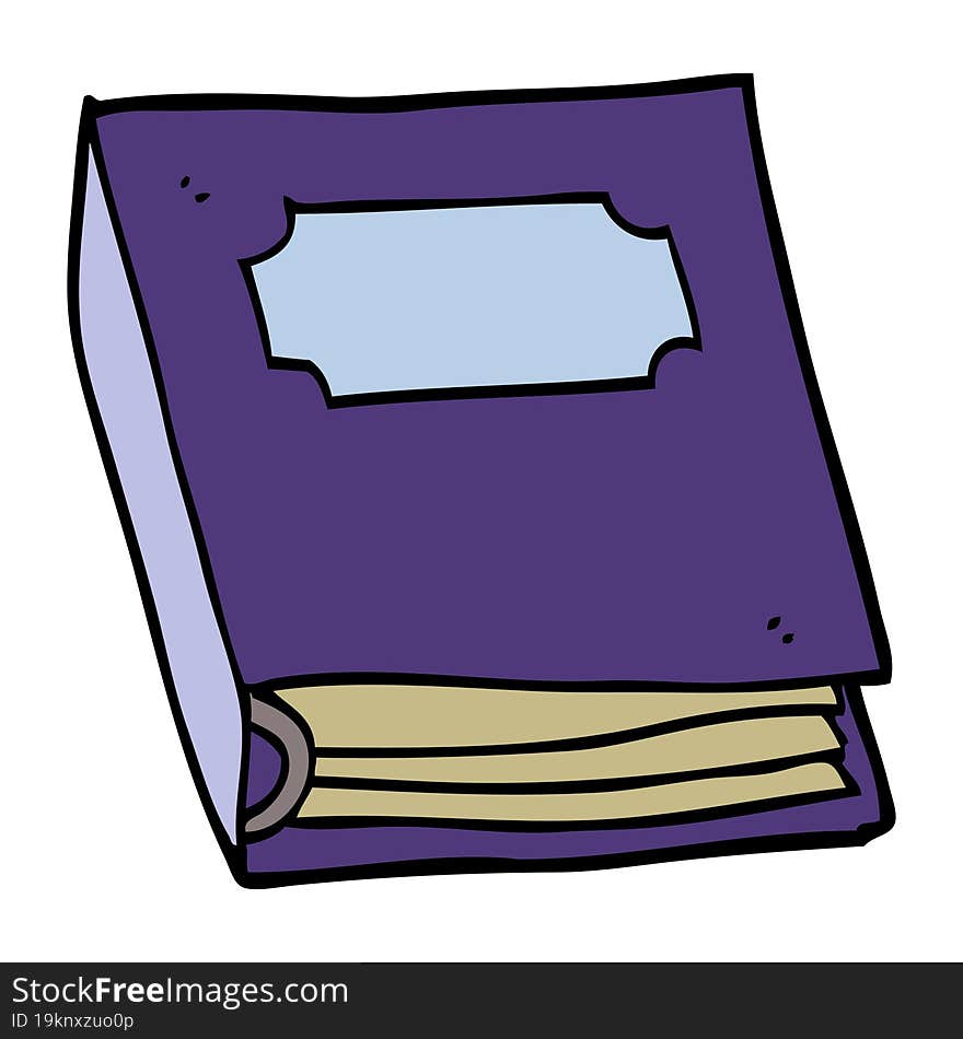 Cartoon Doodle Purple Book