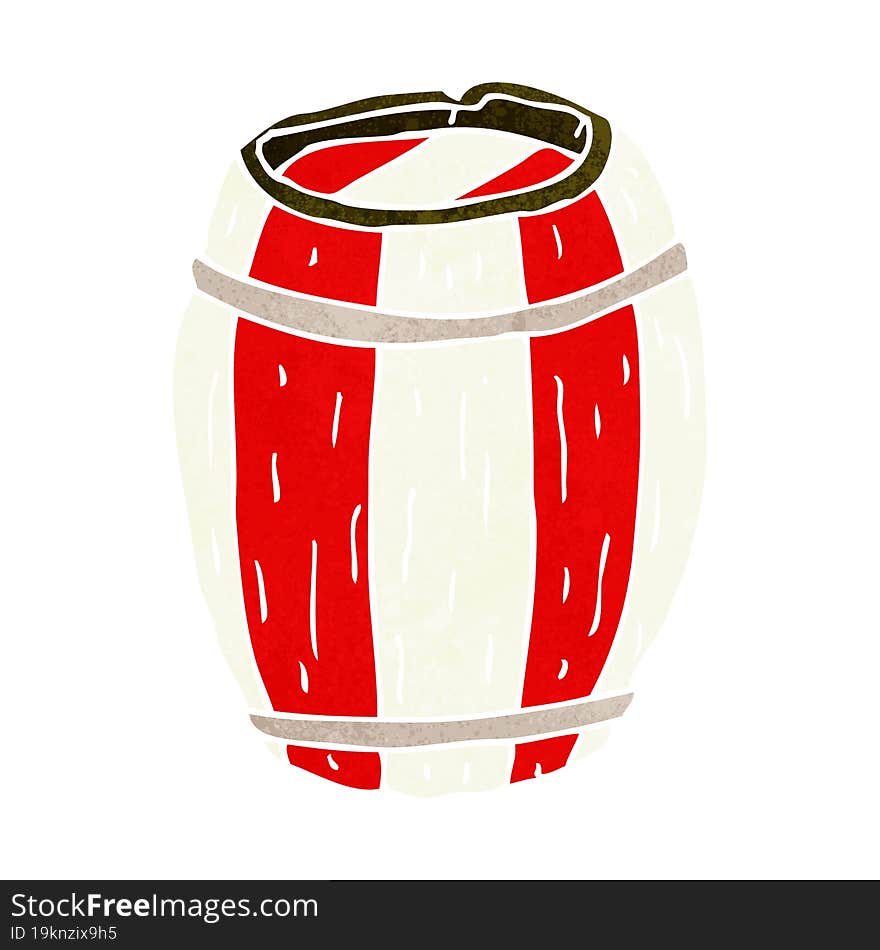 cartoon painted barrel