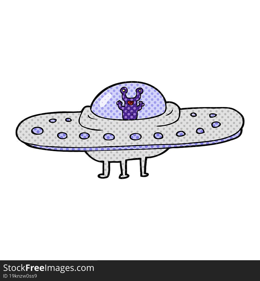 cartoon flying saucer