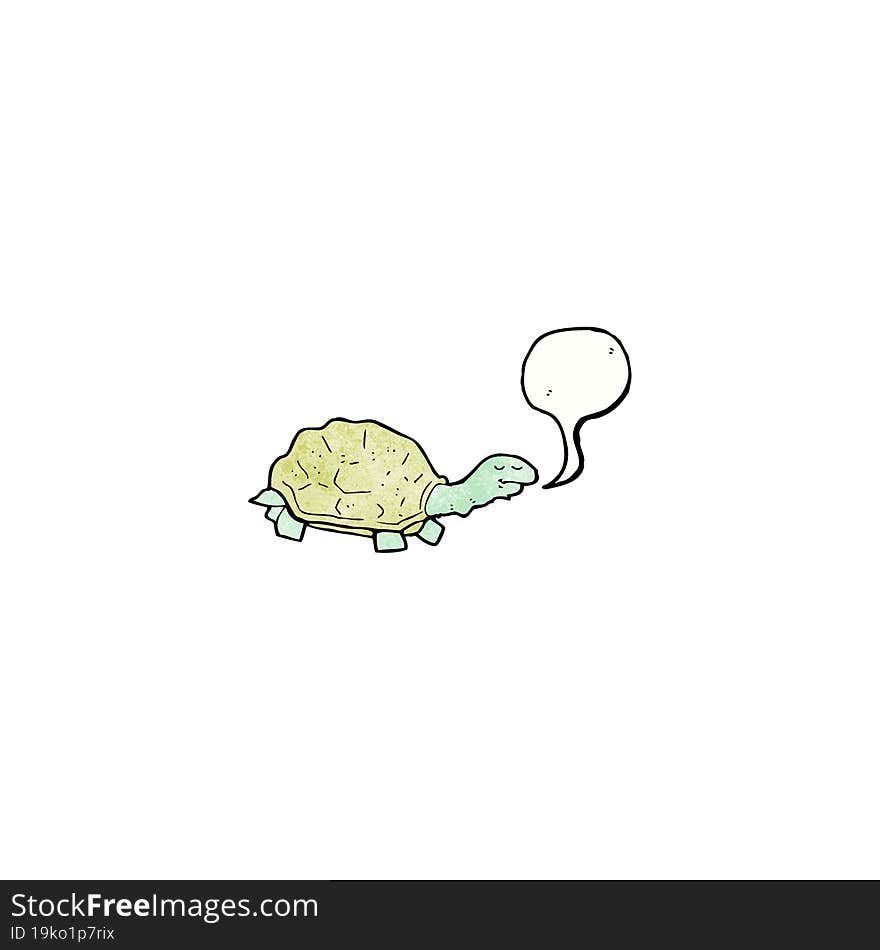 cartoon tortoise with speech bubble