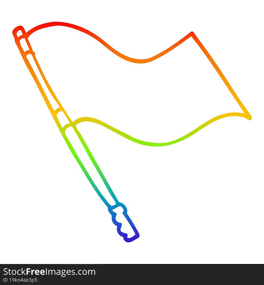 rainbow gradient line drawing cartoon flag