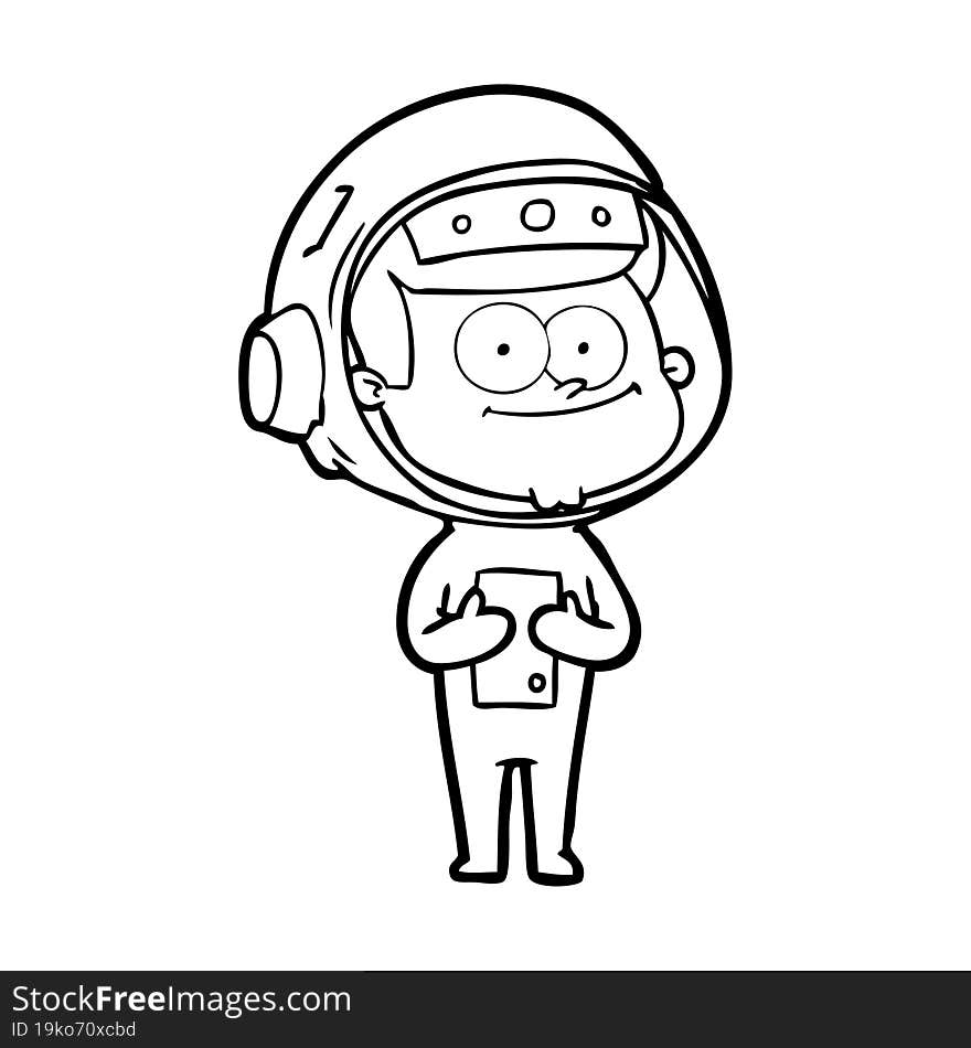 happy astronaut cartoon. happy astronaut cartoon