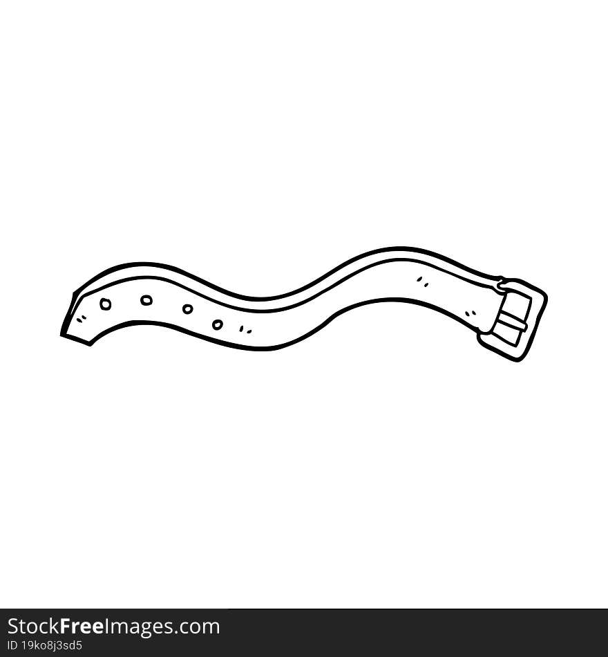 Line Drawing Cartoon Belt