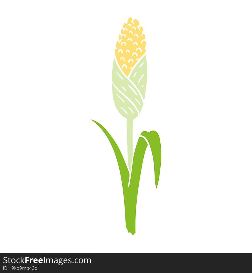 cartoon doodle of fresh corn on the cob