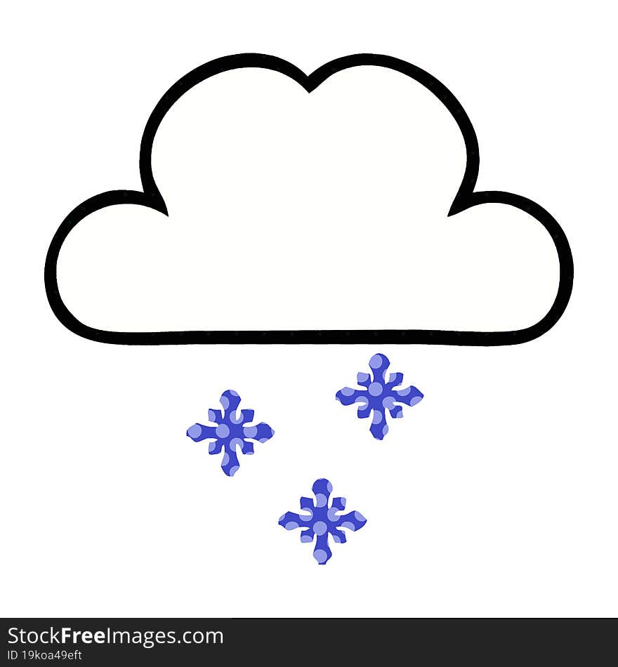 comic book style cartoon snow cloud