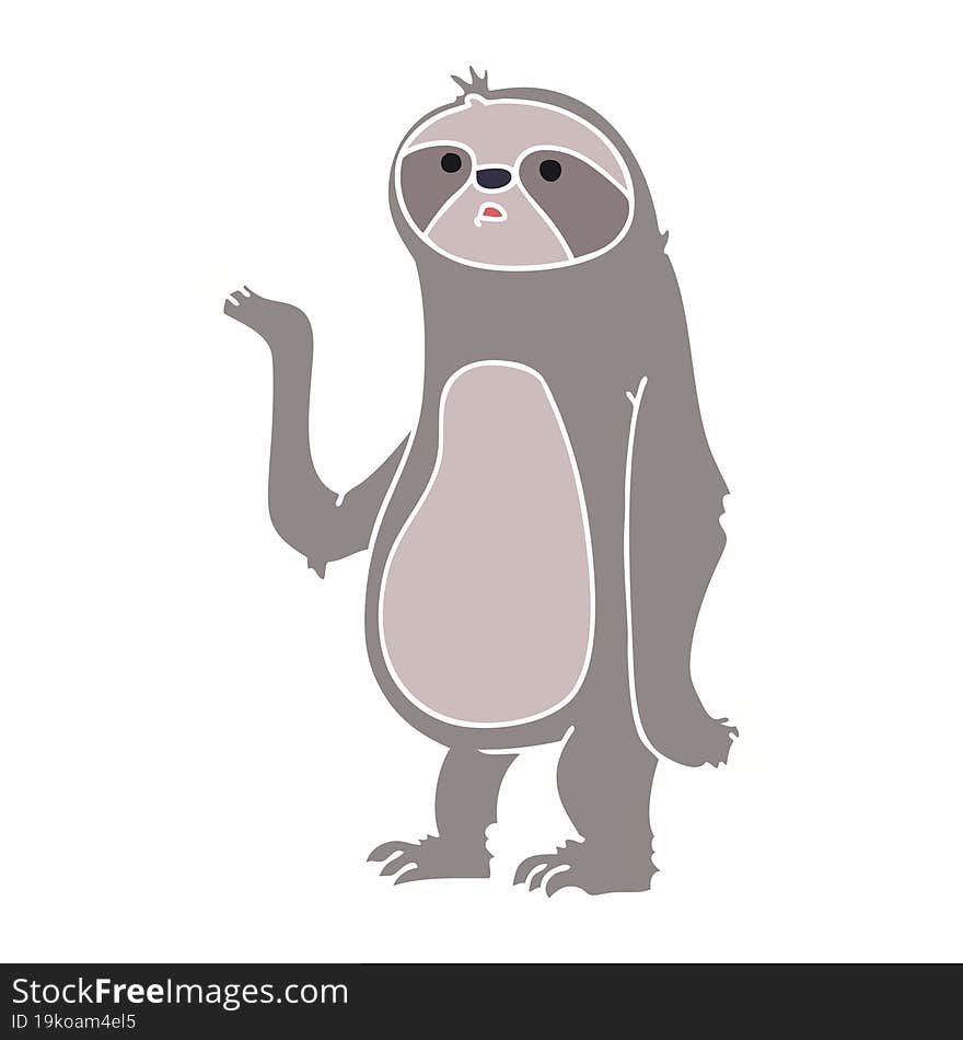 Quirky Hand Drawn Cartoon Sloth