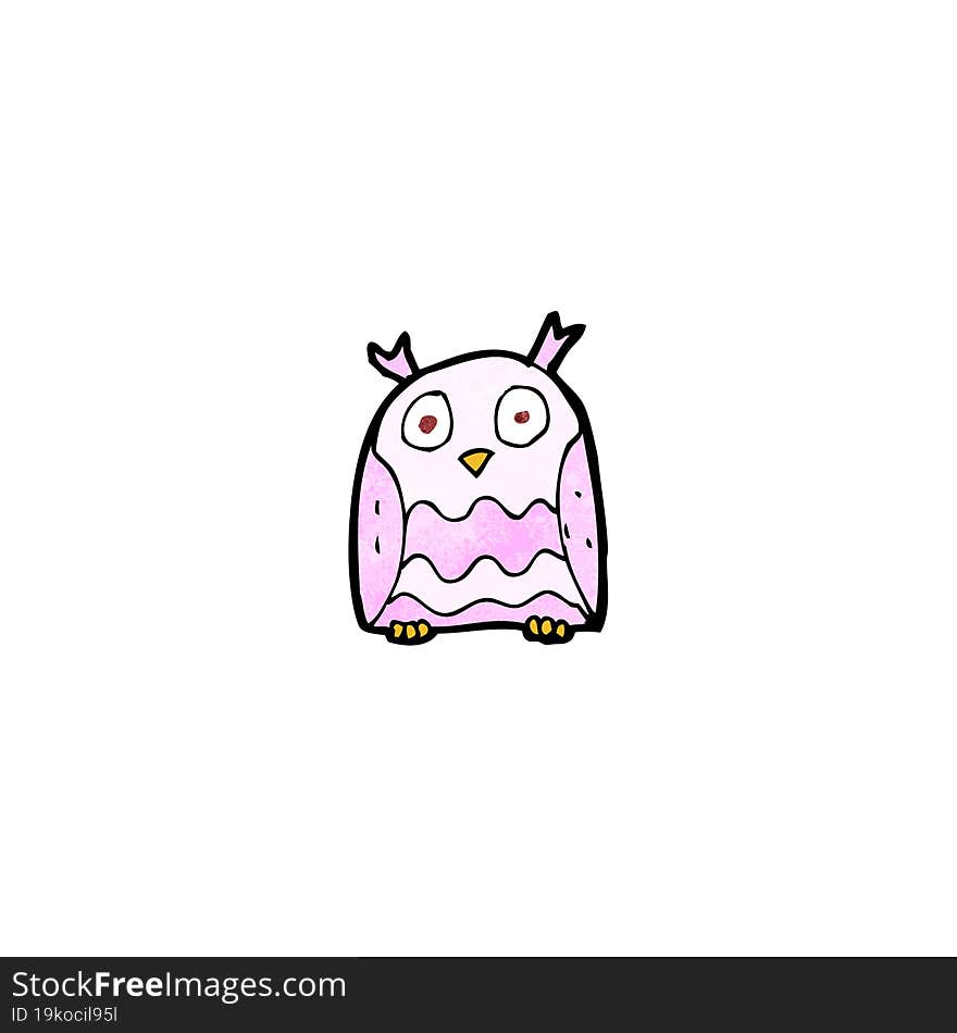 cartoon pink owl