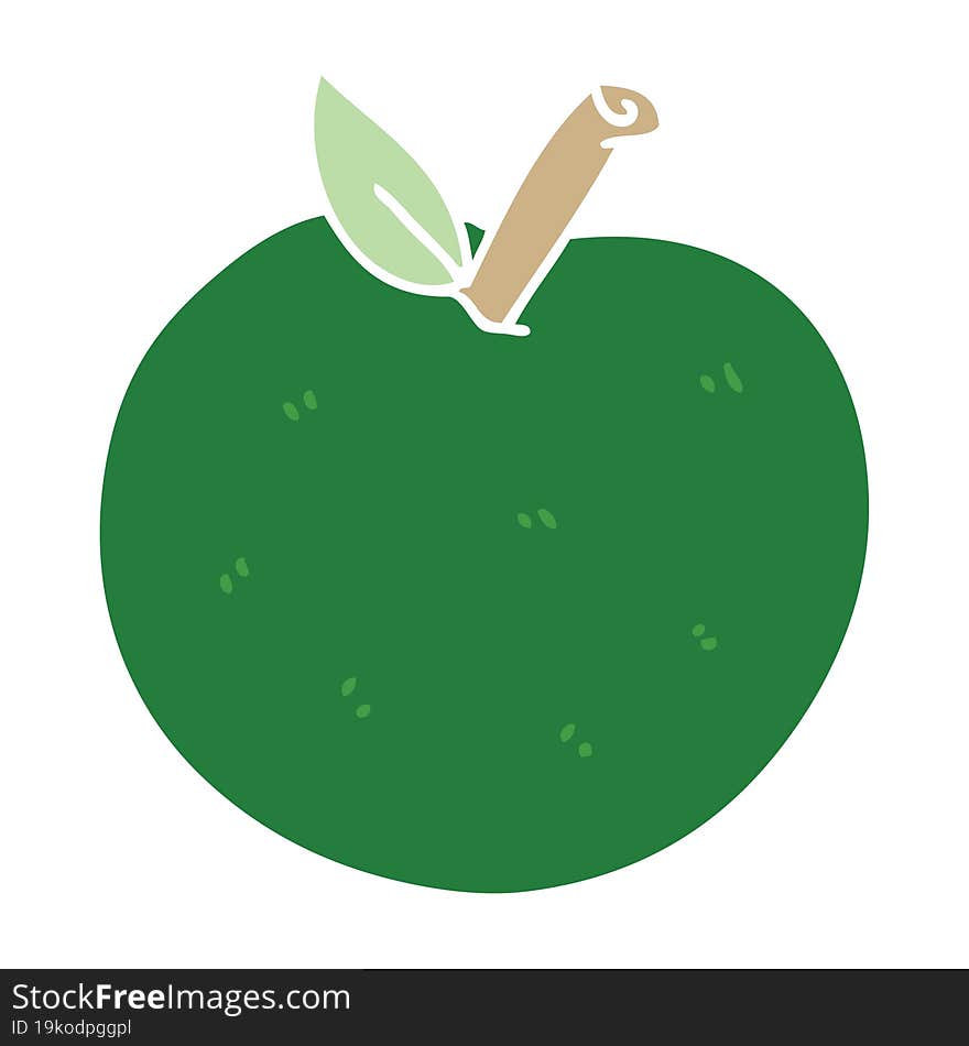 quirky hand drawn cartoon apple