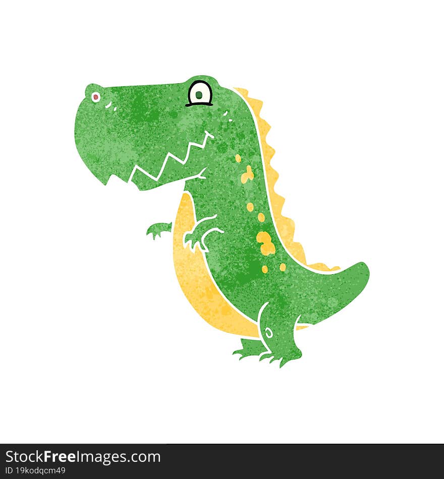 retro cartoon dinosaur