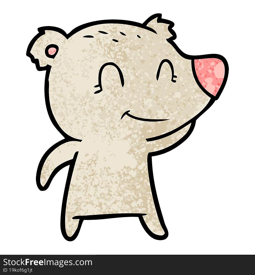 smiling bear cartoon. smiling bear cartoon