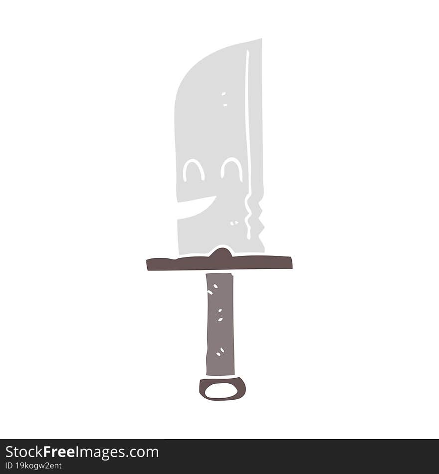 flat color style cartoon knife