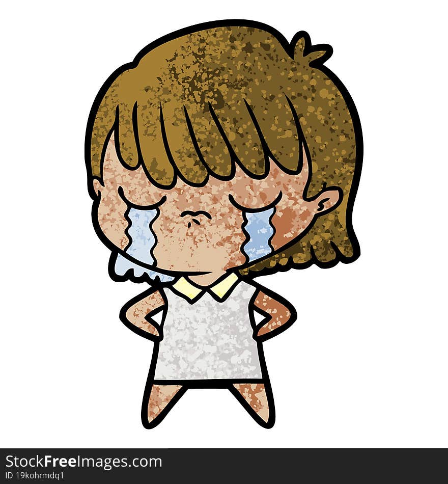 cartoon woman crying. cartoon woman crying