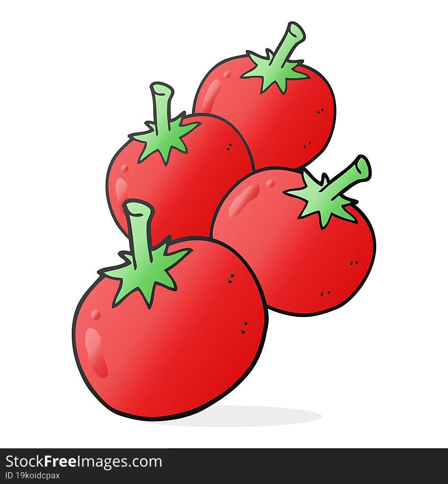 freehand drawn cartoon tomato