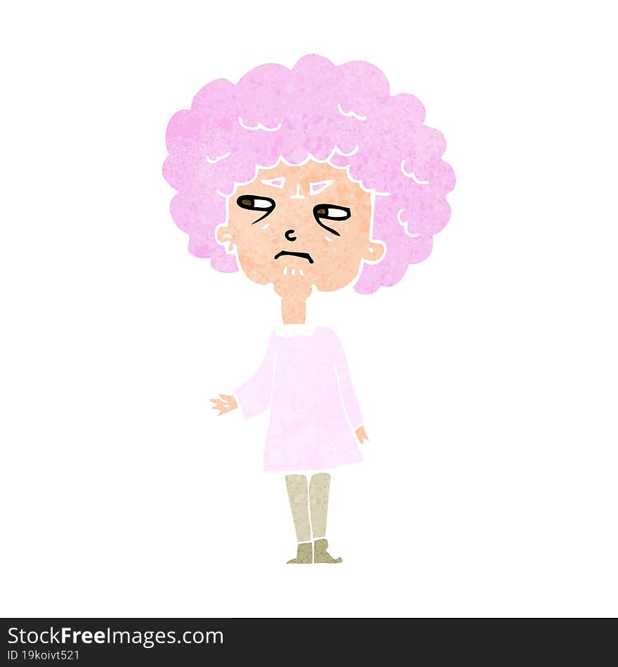 cartoon old lady