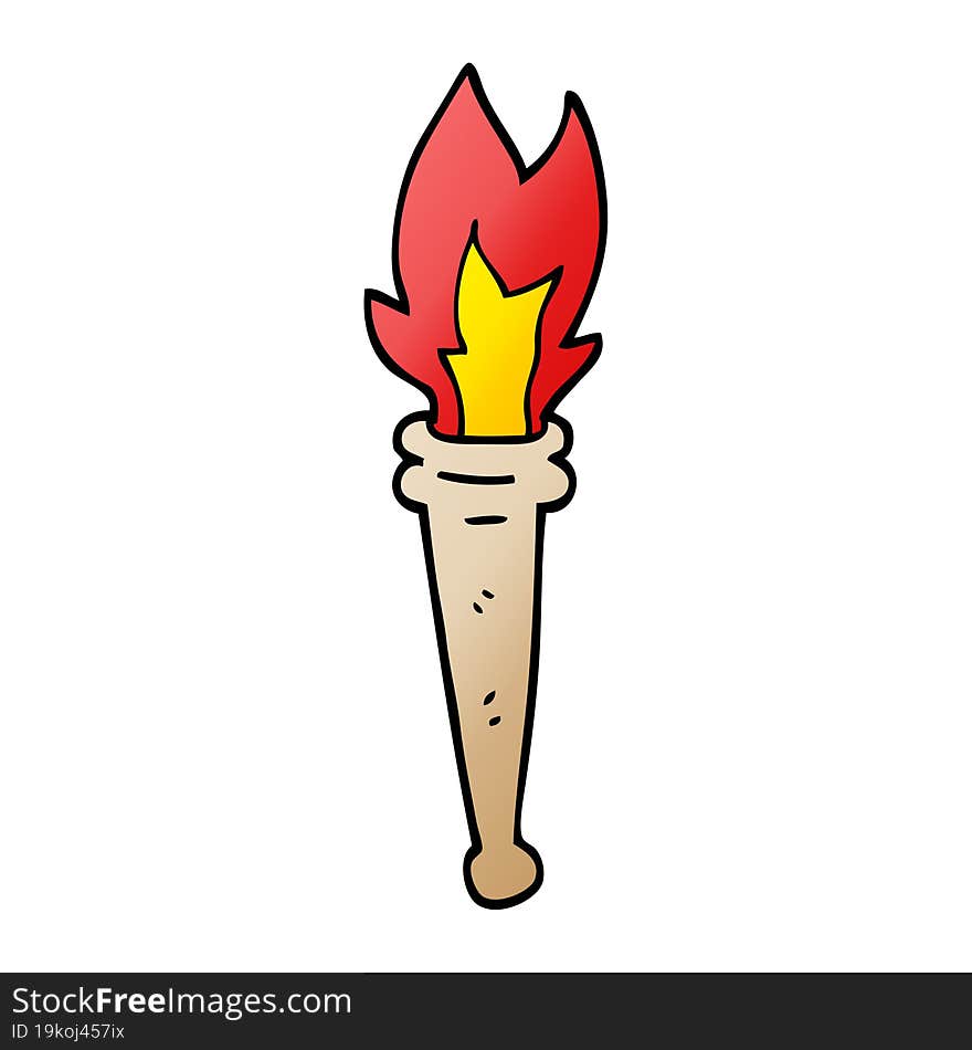 vector gradient illustration cartoon sports torch