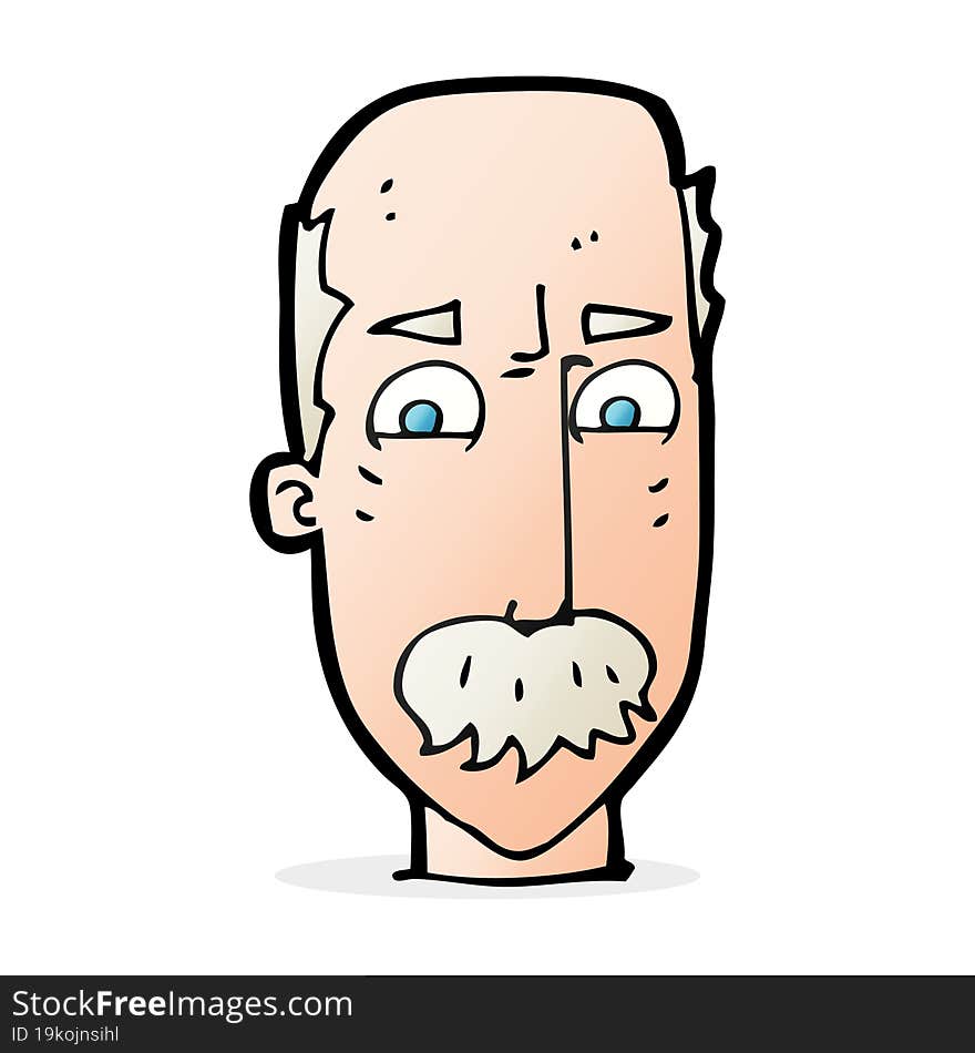 Cartoon Annnoyed Old Man