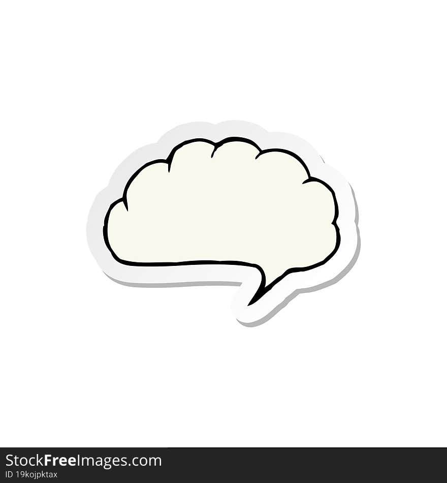 Sticker Of A Cartoon Speech Balloon Cloud