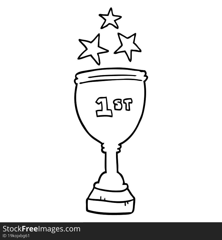 cartoon sports trophy