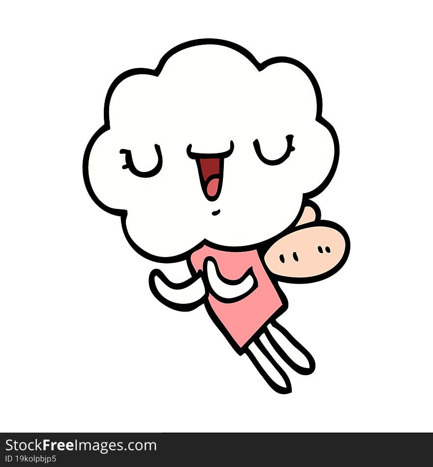 Cute Cartoon Cloud Head Creature