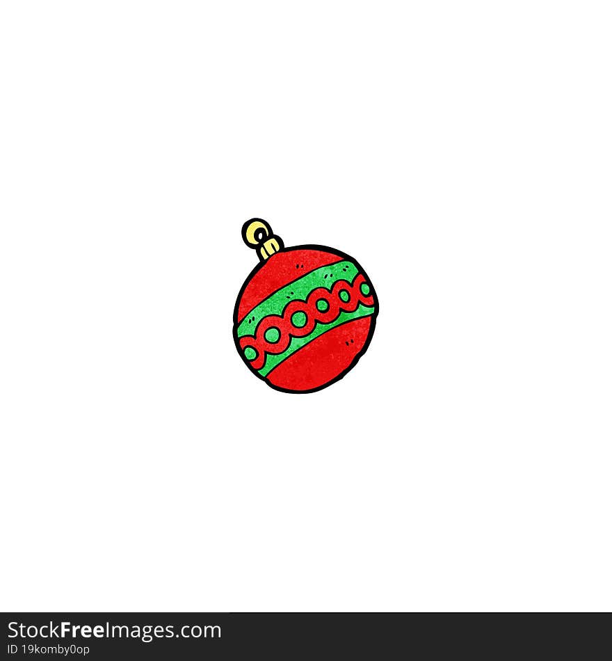 cartoon christmas bauble