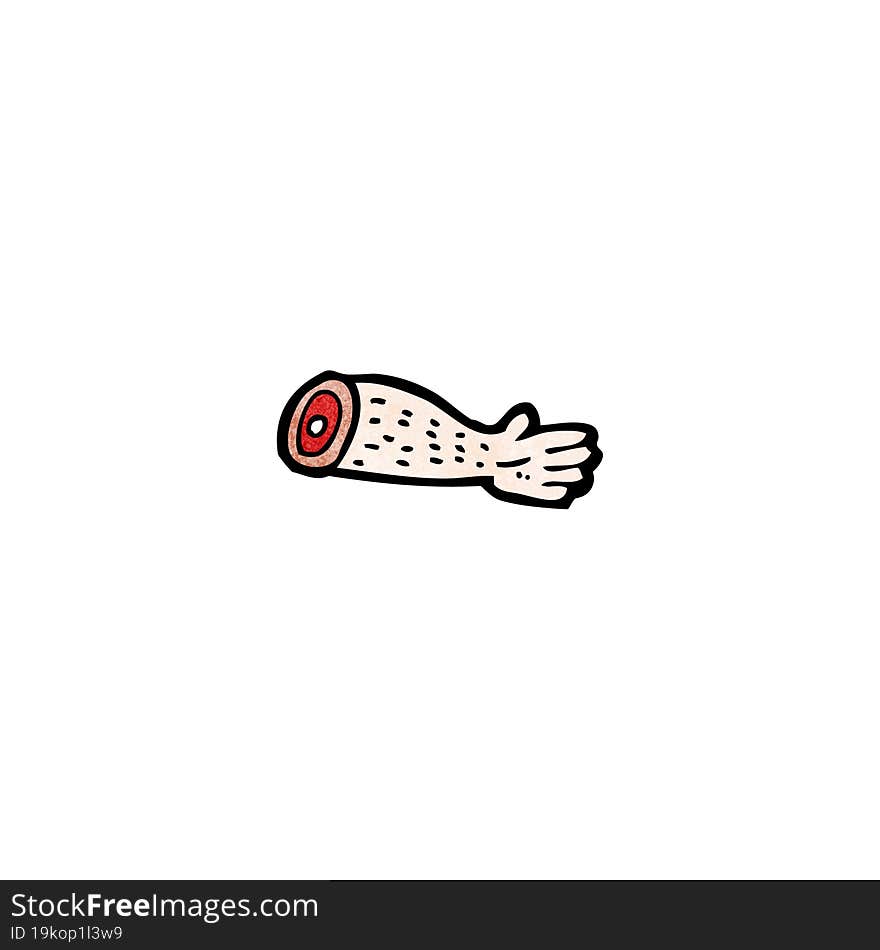 cartoon severed arm