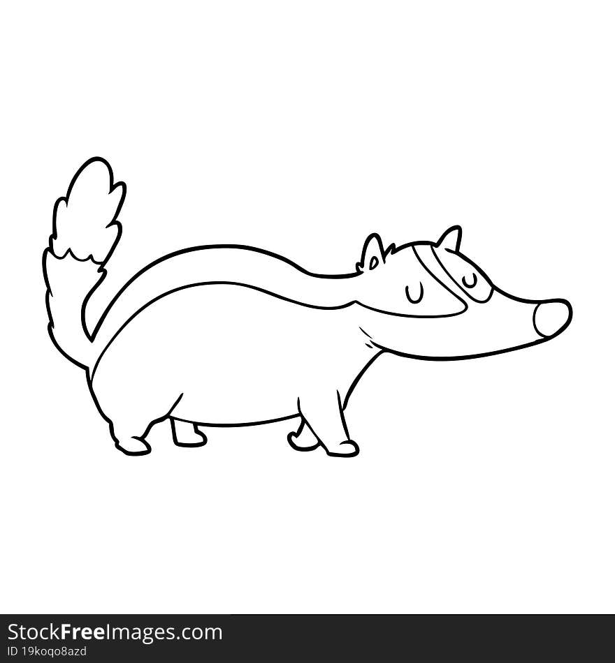 cartoon badger. cartoon badger