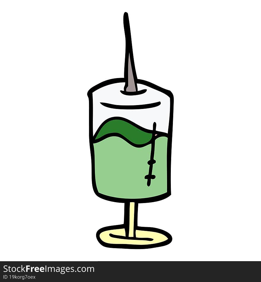 Cartoon Doodle Medical Syringe