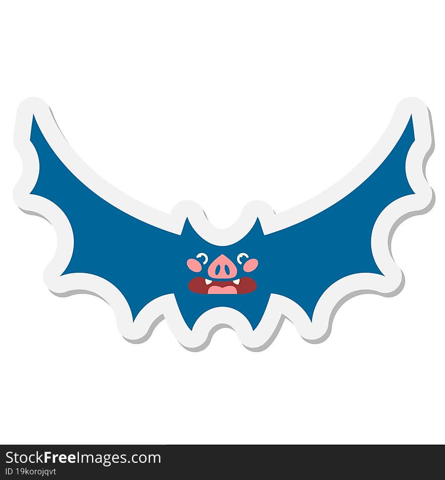 cute halloween bat sticker