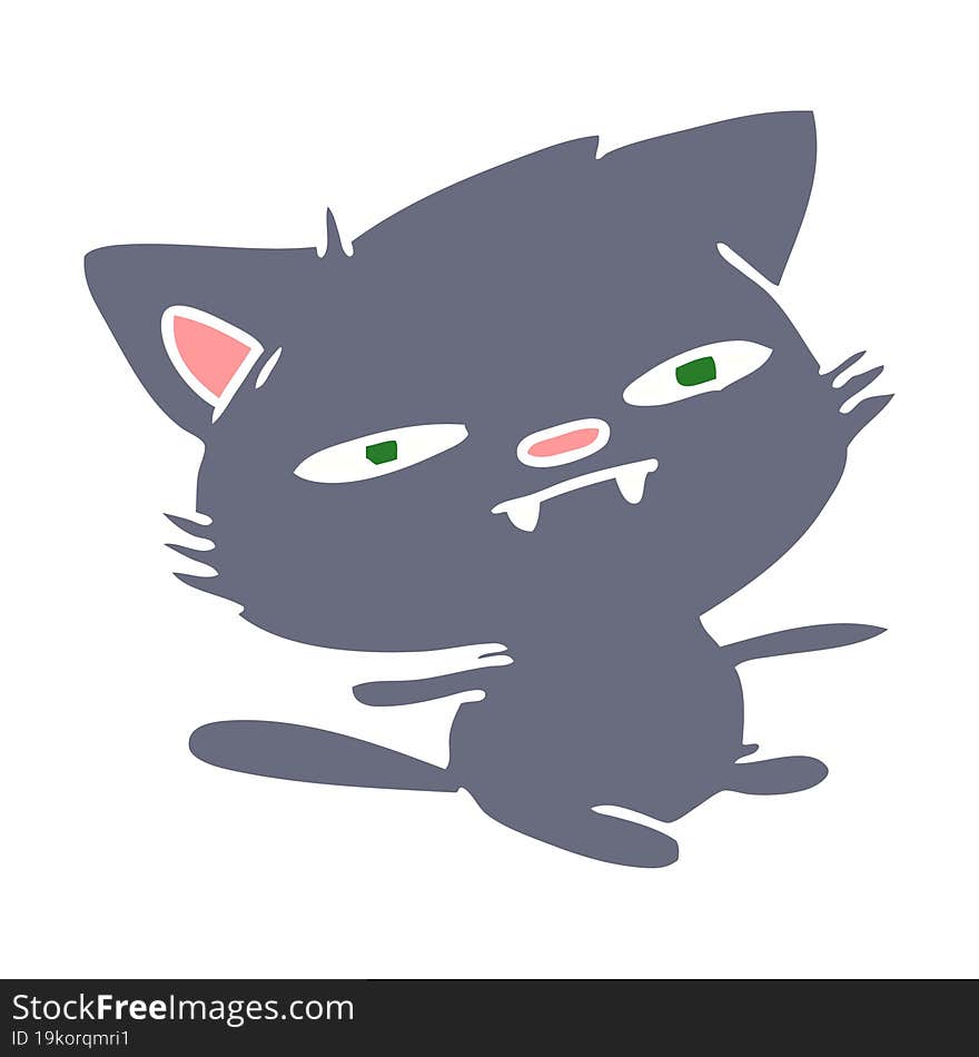 cartoon of cute kawaii cat