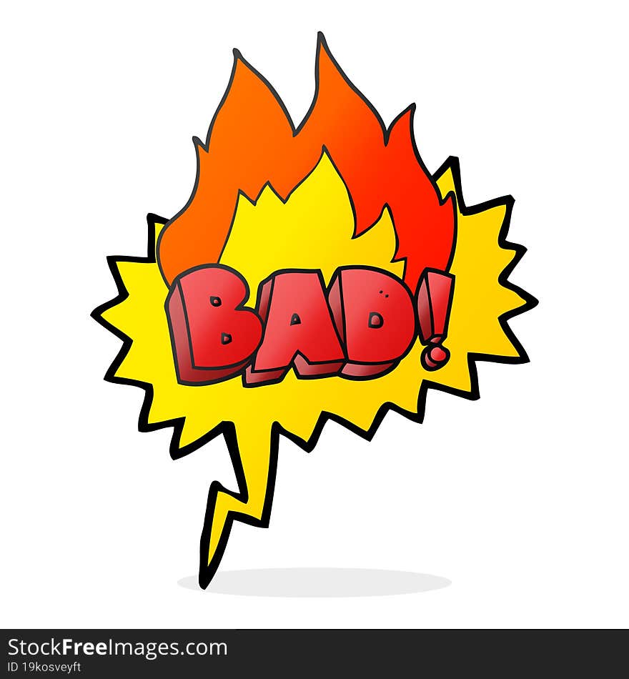 speech bubble cartoon Bad symbol