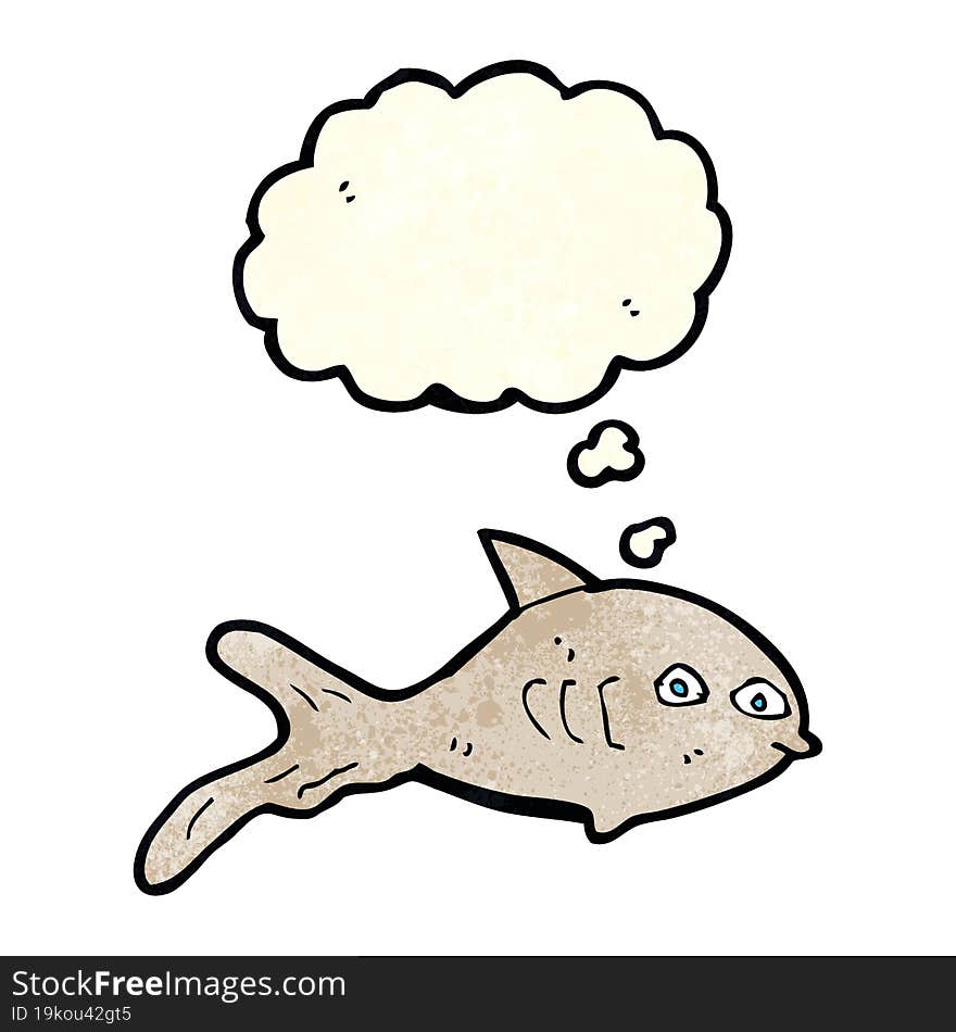 Cartoon Fish With Thought Bubble