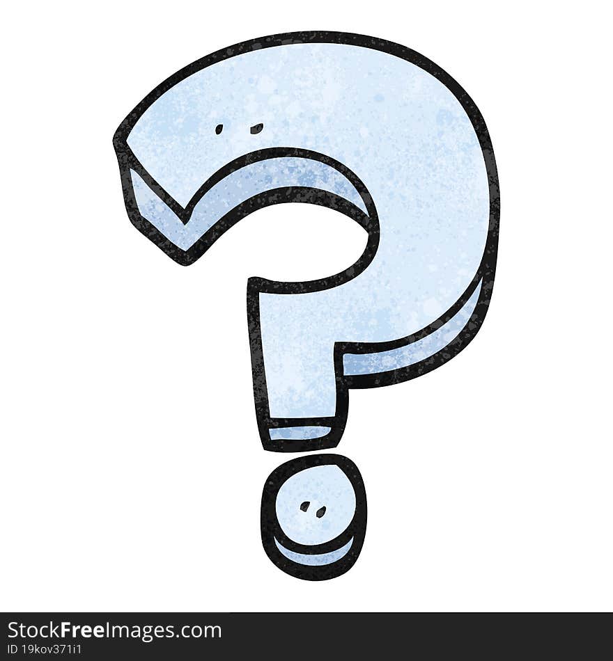 Textured Cartoon Question Mark