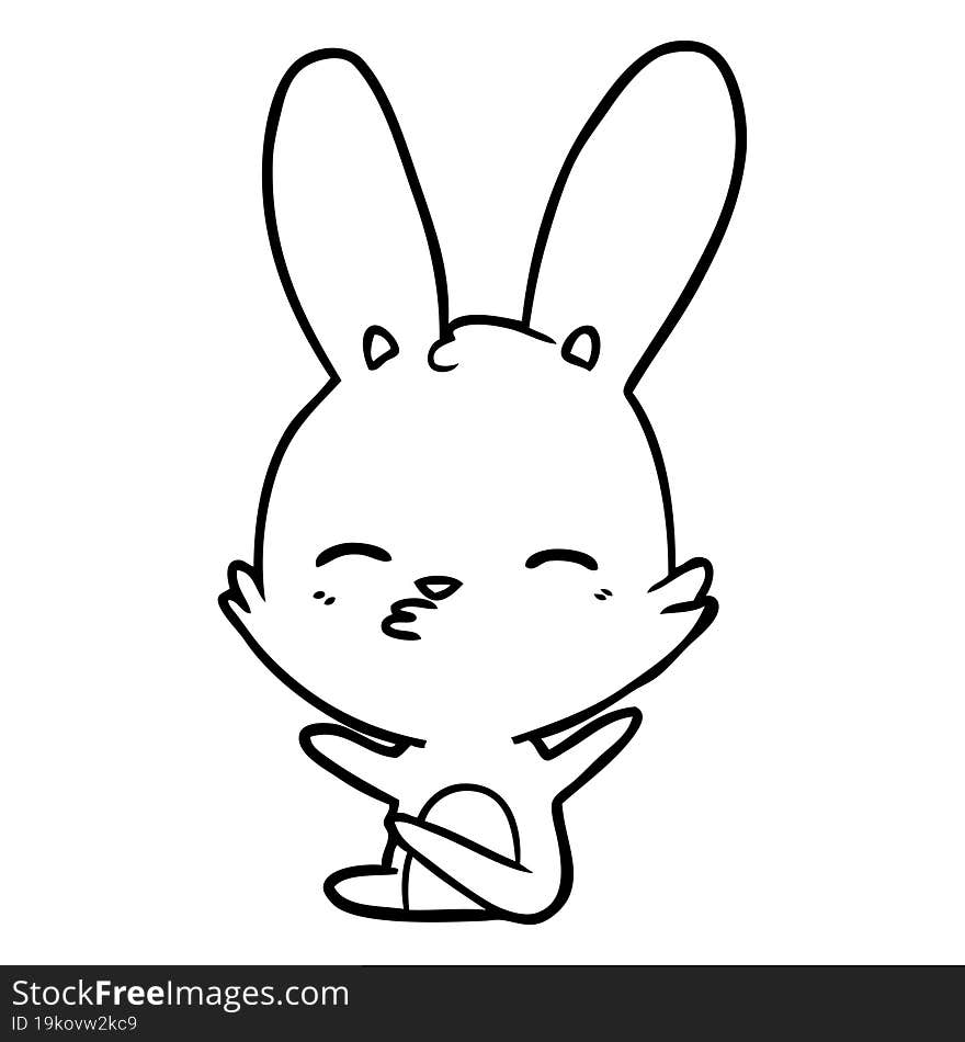 curious bunny cartoon. curious bunny cartoon