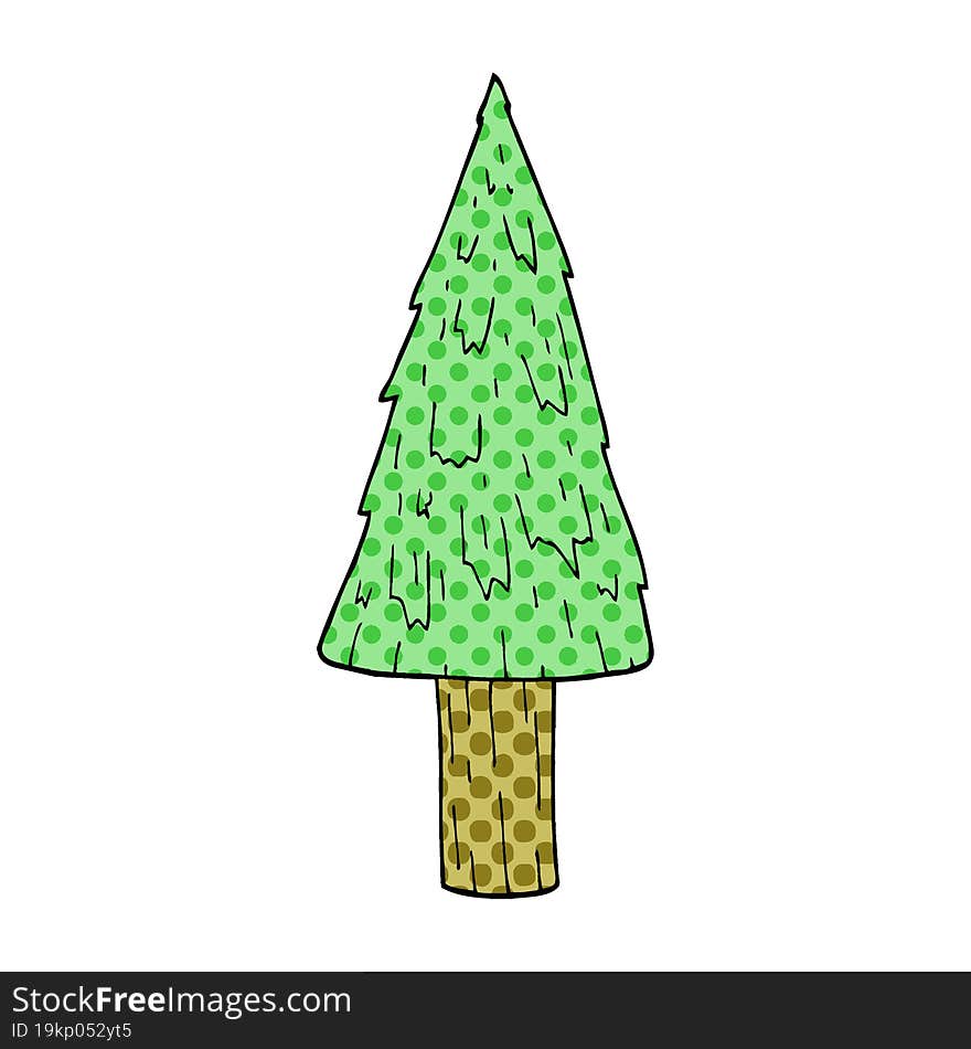 Cartoon Doodle Christmas Tree