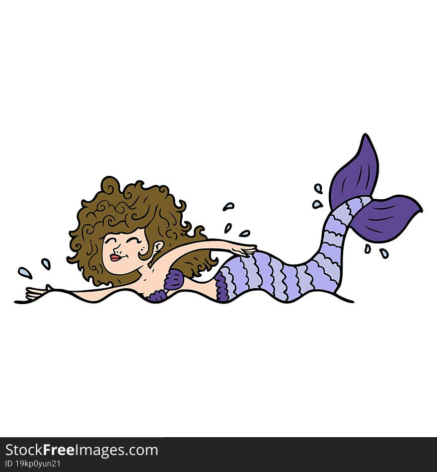 cartoon mermaid. cartoon mermaid