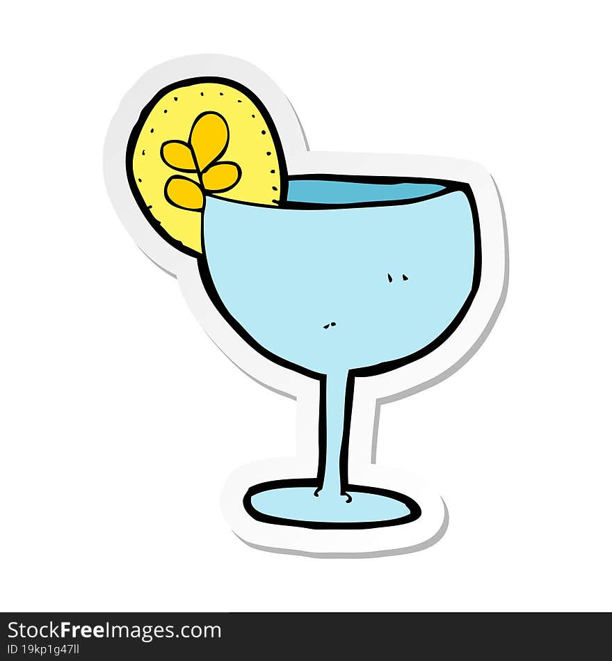 sticker of a cartoon cocktail