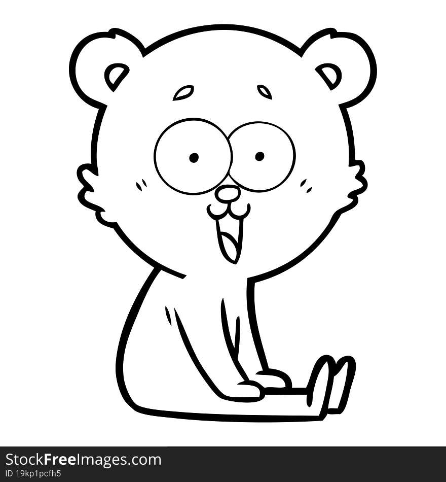 laughing teddy  bear cartoon. laughing teddy  bear cartoon