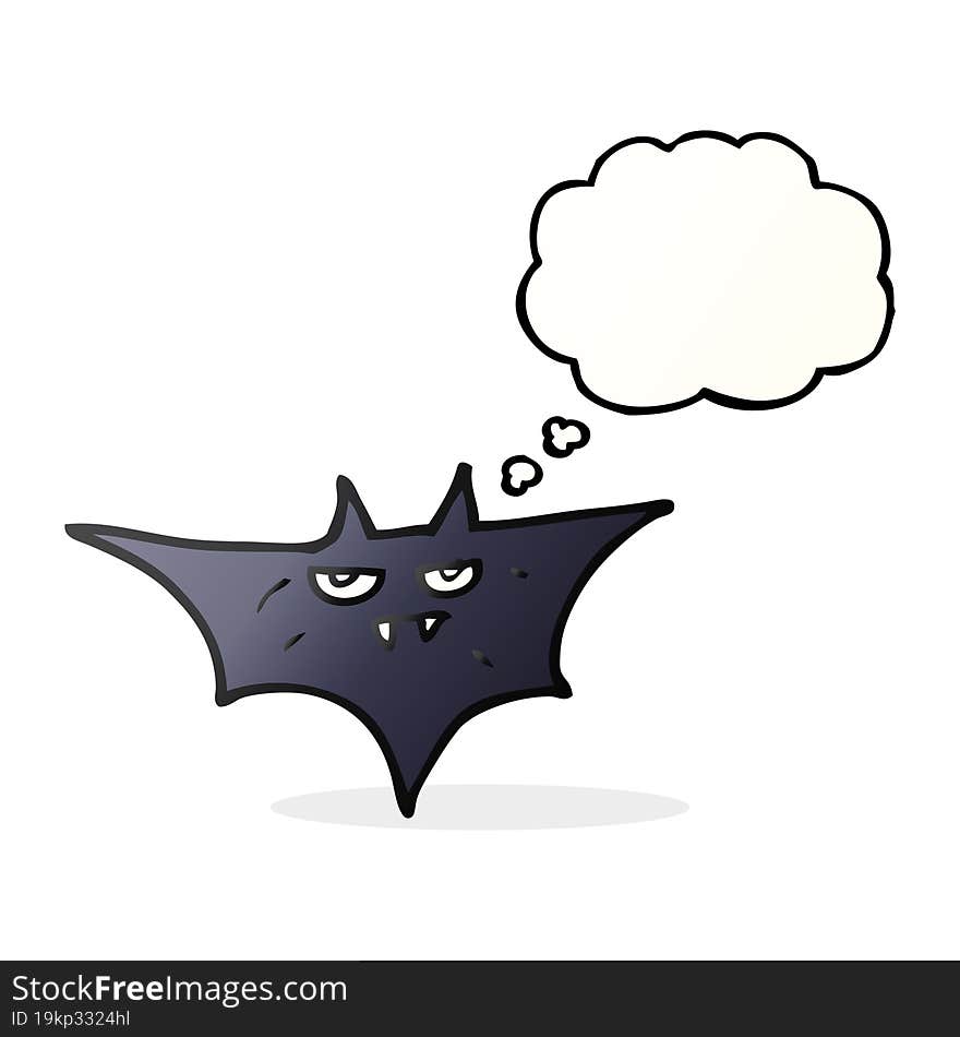 thought bubble cartoon halloween bat