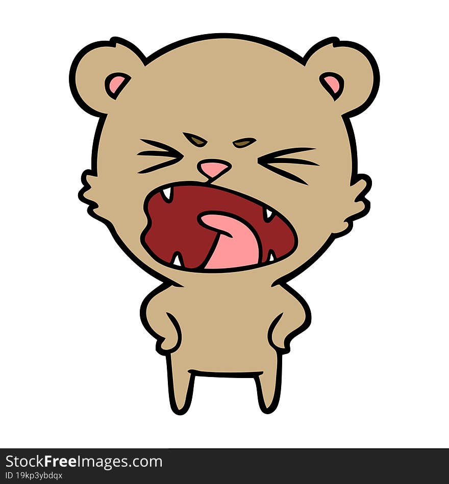 angry cartoon bear. angry cartoon bear