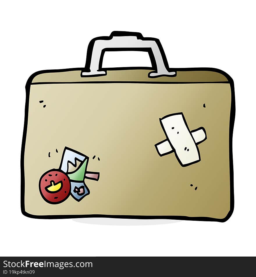 cartoon luggage