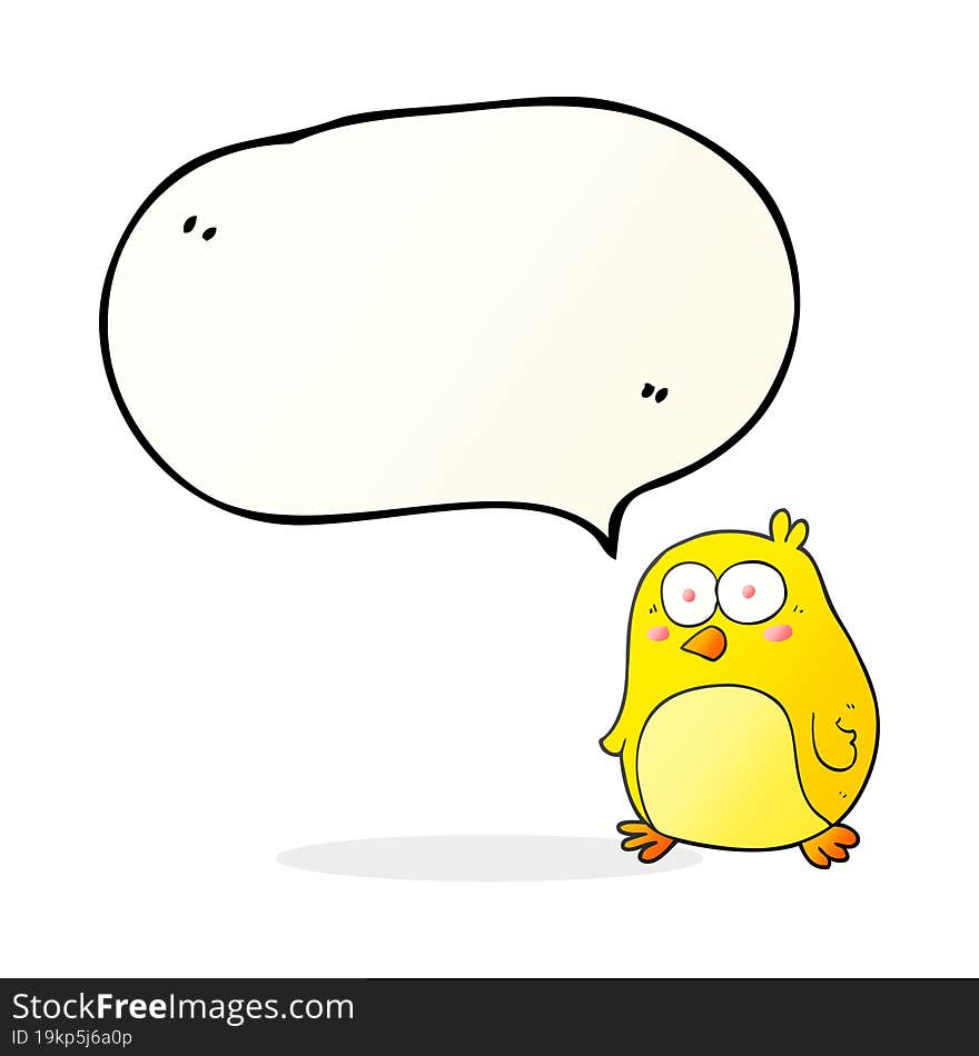 Speech Bubble Cartoon Bird