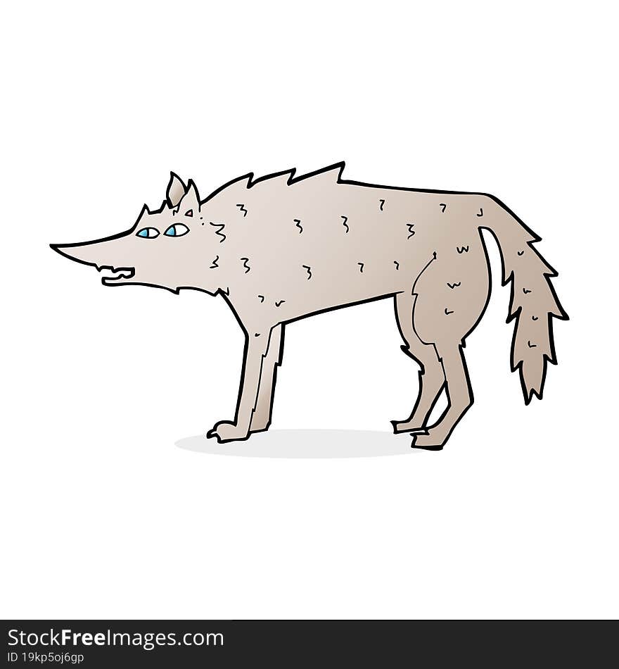 cartoon wolf