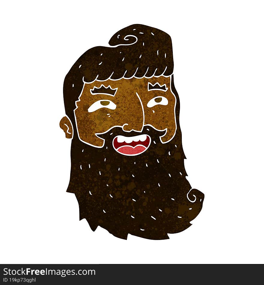 cartoon laughing bearded man