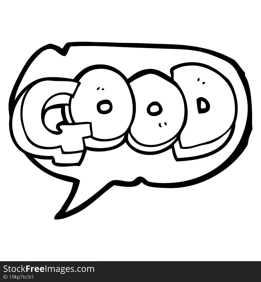 Speech Bubble Cartoon Good Symbol