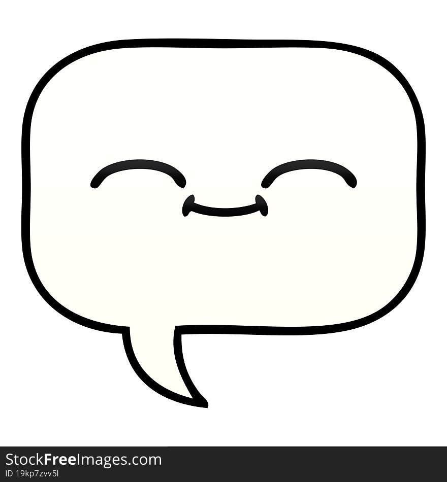 gradient shaded cartoon speech bubble