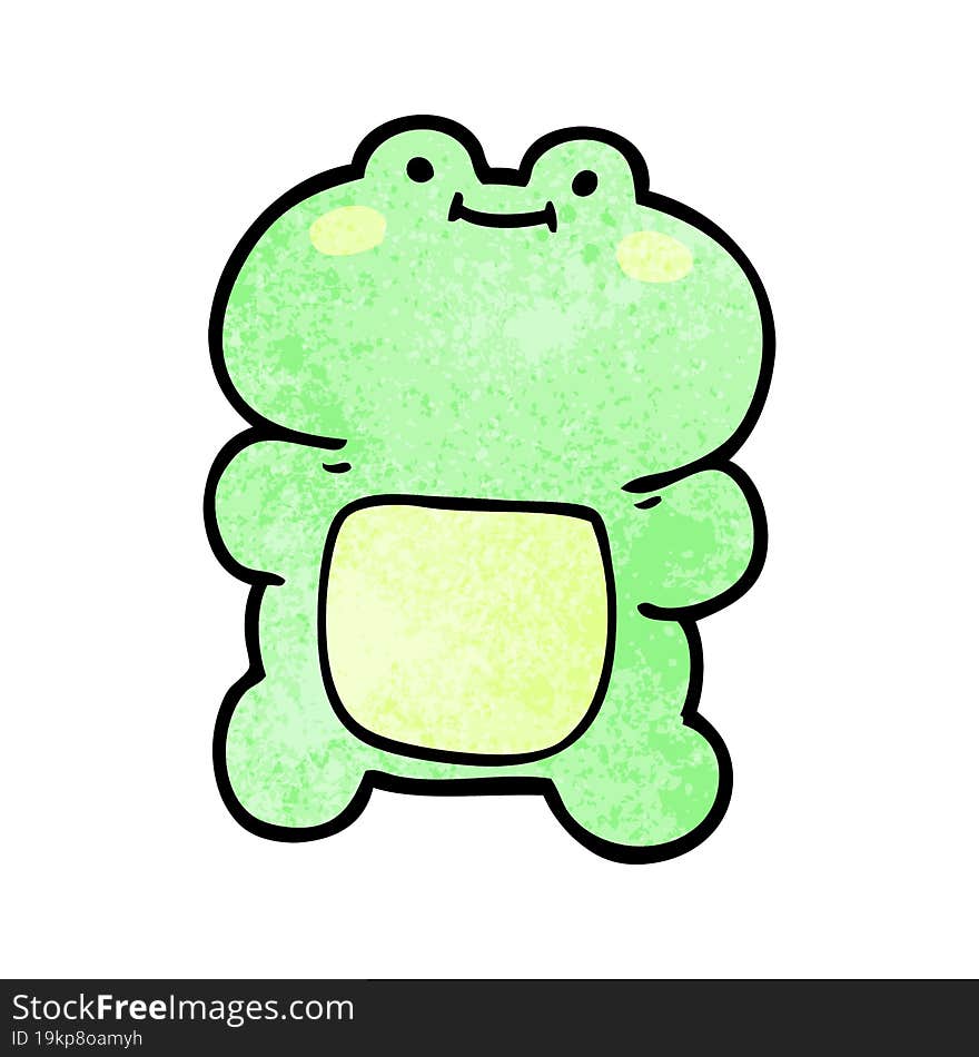 cartoon doodle frog