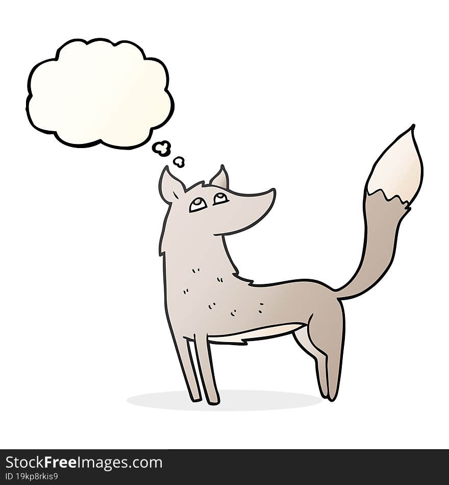 thought bubble cartoon wolf