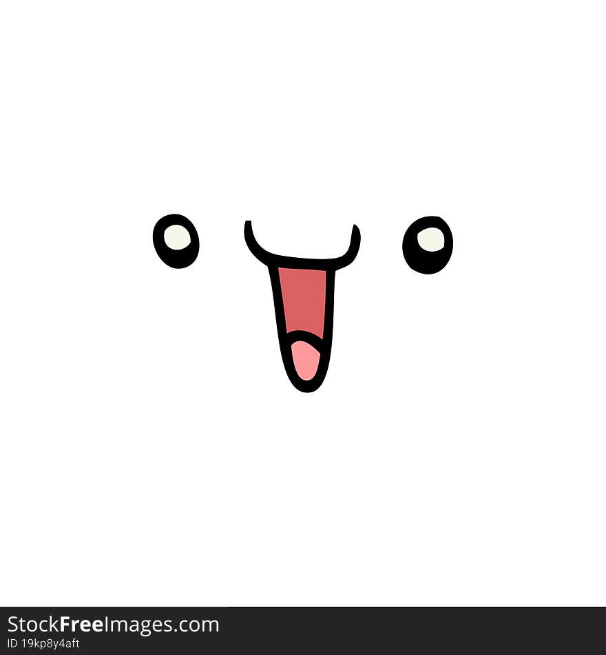 cute happy cartoon face