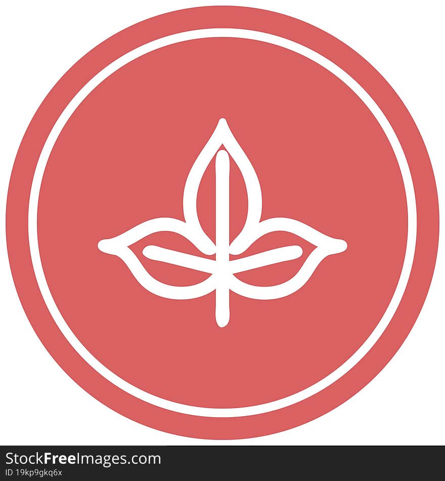 natural leaf circular icon