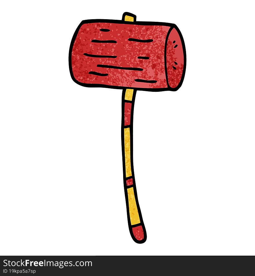 cartoon doodle mallet